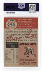 1953 TOPPS #220 SATCHEL PAIGE (HOF) PSA 3.5 VG+.