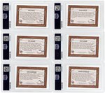 2001 SIMPSONS MANIA! ORIGINAL ART SKETCH CARD SET OF 9 PSA/DNA DUAL GRADED.