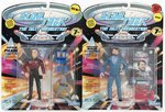 STAR TREK THE NEXT GENERATION CARDED ACTION FIGURE LOT OF SIX BY PLAYMATES.
