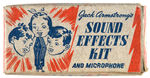 “JACK ARMSTRONG SOUND EFFECTS KIT AND MICROPHONE” UNUSED AND BOXED.