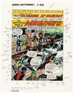 X-MEN #104 COMPLETE STORY & COVER COLOR GUIDES (ANDY YANCHUS COLORIST).