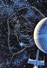STAR WARS 1977 POSTER FEATURING ART BY THE HILDEBRANDT BROS. WITH FOUR ORIGINAL ART REMARQUES BY GREG HILDEBRANDT.