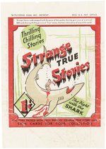 1936 WOLVERINE GUM "STRANGE TRUE STORIES" COMPLETE GUM CARD SET INCLUDING "THE BAT MAN" PSA GRADED W/WRAPPER.
