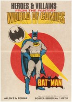 DC COMICS "HEROES & VILLAINS" 1979 NEW ZEALAND GUM POSTER SET.