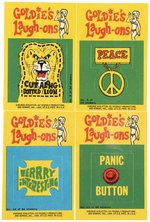 1968 TOPPS LAUGH-IN GUM CARD & STICKER SET.