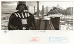 STAR WARS "VADER AND THE JEDI TEMPLE" ORIGINAL ART BY ROBERT BAILEY.