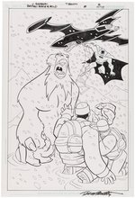 BATMAN: THE BRAVE AND THE BOLD #8 COMIC SPLASH TITLE PAGE ORIGINAL ART BY CARLO BARBERI.