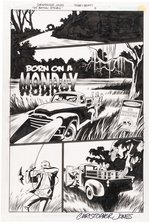 THE BATMAN STRIKES! #19 TITLE PAGE ORIGINAL ART BY CHRISTOPHER JONES.