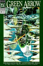 GREEN ARROW #50 PRELIMINARY PENCIL COVER ORIGINAL ART BY MIKE GRELL.