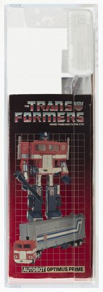 TRANSFORMERS (1984) - SERIES 1 OPTIMUS PRIME AFA 75+ Q-EX+/NM (TRADEMARK LOGO).