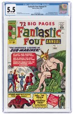 FANTASTIC FOUR ANNUAL #1 1963 CGC 5.5 FINE- (FIRST LADY DORMA & KRANG).