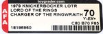 KNICKERBOCKER THE LORD OF THE RINGS (1979) - CHARGER OF THE RINGWRAITH AFA 70 Y-EX+.