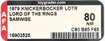 KNICKERBOCKER THE LORD OF THE RINGS (1979) - SAMWISE AFA 80 NM.