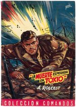 SPANISH WAR NOVEL #34 COVER ORIGINAL ART TO LA MUERTE ESPERABE EN TOKIO.