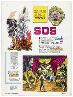 SOS #30 SPANISH HORROR COMIC BOOK COMPLETE STORY ORIGINAL ART.