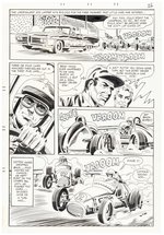 HOT RODS AND RACING CARS #109 COMPLETE SIX PAGE ORIGINAL ART STORY BY CHARLES NICHOLAS & VINCE ALASCIA.