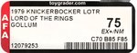 KNICKERBOCKER LORD OF THE RINGS (1979) - GOLLUM AFA 75 EX+/NM.