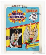 SUPER POWERS COLLECTION (1984) - HAWKMAN SERIES 1/BLANK BACK CROMALIN PROOF CARD AFA 75 EX+/NM (FAN CLUB OFFER).