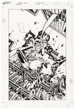 ROBIN VOL. 2 #103 COMIC BOOK COVER ORIGINAL ART BY MICHAEL LOPEZ.