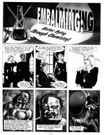 THE BIG BOOK OF DEATH "EMBALMING: BETTER DYING THROUGH CHEMISTRY" COMPLETE STORY ORIGINAL ART BY DUNCAN EAGLESON.