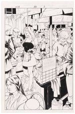 UNCANNY X-MEN #387 ORIGINAL ART TITLE SPLASH PAGE BY SALVADOR LAROCCA.