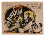 VALENTINO "THE SON OF THE SHEIK" LOBBY CARD.