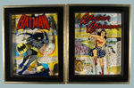 "BATMAN/WONDER WOMAN" SHADOW BOX PAIR.