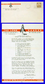 LONE RANGER/SILVERCUP BREAD SAFETY SCOUT LETTER WITH ENVELOPE.