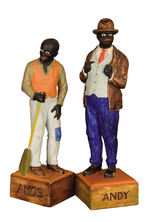"AMOS/ANDY" COPYRIGHTED PLASTER FIGURINES.
