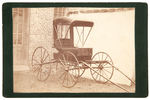 "PLATFORM EXPRESS OR GROCER'S WAGON" ADVERTISING CABINET PHOTO.