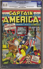 CAPTAIN AMERICA #1, MARCH 1941. CGC 8.0