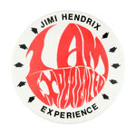 THE JIMI HENDRIX EXPERIENCE FAN CLUB BUTTON.