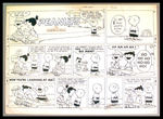 PEANUTS OCT. 23, 1955 SUNDAY PAGE ORIGINAL ART BY CHARLES SCHULZ.