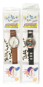 "THE REN & STIMPY SHOW" WATCHES W/BILLY WEST SIGNATURES.