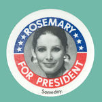 VIRGINIA SLIMS AD BUTTON "ROSEMARY FOR PRESIDENT SOME DAY."