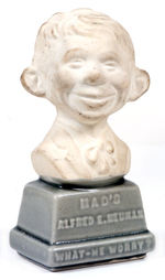"MAD'S ALFRED E. NEUMAN WHAT-ME WORRY?" LARGEST SIZE CERAMIC BUST.