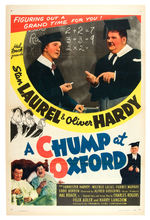 LAUREL & HARDY “A CHUMP AT OXFORD” MOVIE POSTER.