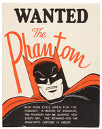 BATMAN “WANTED THE PHANTOM” 1943 SERIAL PROMOTIONAL POSTER.