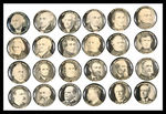 U.S. PRESIDENTS EARLY BUTTON SET NEAR COMPLETE.