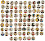 KELLOGG'S PEP COMPLETE COMIC CHARACTER BUTTON SET OF 86, WITH MANY NM-MINT.