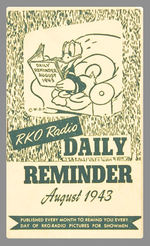 "RKO RADIO" 1943 MEMO BOOKLET FOR THEATER OWNERS FEATURING DONALD & JOHN WAYNE.