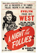 “A NIGHT AT THE FOLLIES” EVELYN TREASURE CHEST WEST POSTER.
