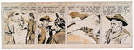 THE LONE RANGER "THE SHERIFF'S TALE" LARGE RUN OF DAILY STRIP ORIGINAL ART.