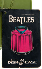 GREEN "THE BEATLES DISK-GO-CASE" W/STRING TAG AND INSERT.