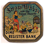 "SNOW WHITE AND THE SEVEN DWARFS DIME REGISTER BANK."