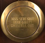 "ANNIE OAKLEY" EARLY 1900s PRESENTATION CLOCK.