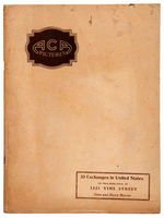 “ACA PICTURES/AMERICAN CINEMA ASSOCIATION” 1927 EXHIBITOR BOOK.