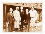 BABE RUTH WITH STABBED JAPANESE PUBLISHER & CONNIE MACK NEWS SERVICE PHOTO.