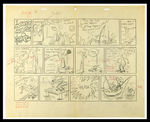 "MICKEY MOUSE" ORIGINAL SUNDAY PAGE ROUGH PENCIL DRAWING BY ROY WILLIAMS.
