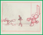 LONESOME GHOSTS STORYBOARD FEATURING MICKEY MOUSE & DONALD DUCK.